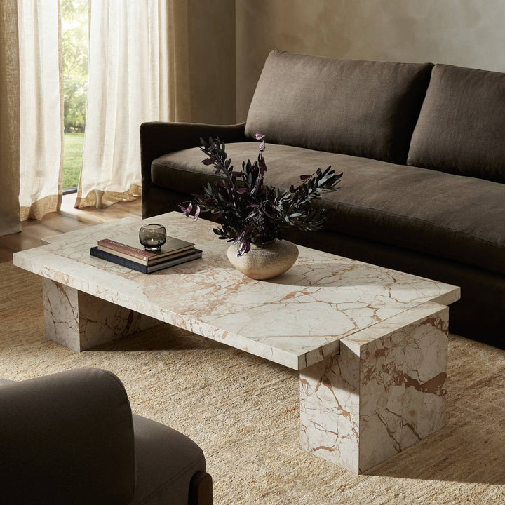 Adrian Coffee Table - Desert Taupe Marble