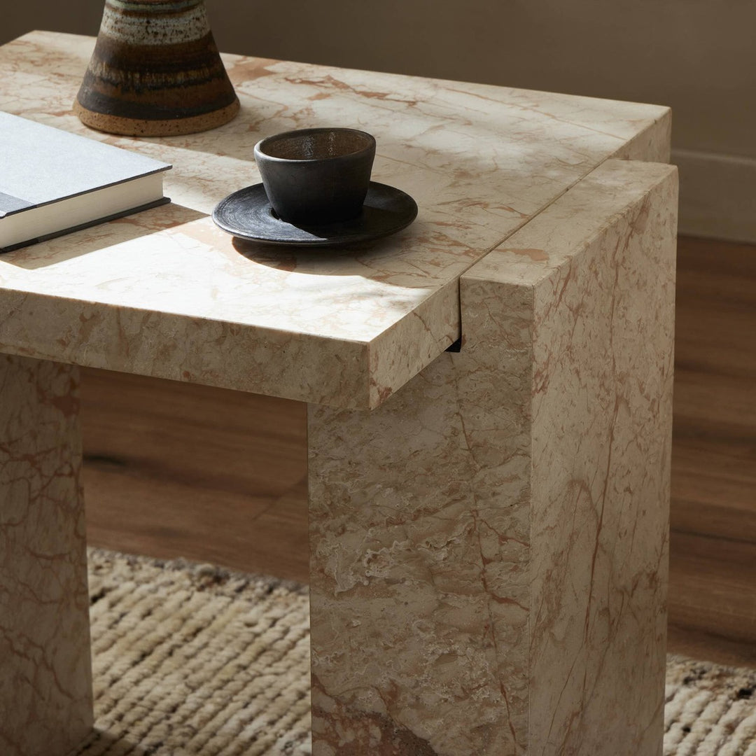 Adrian End Table - Desert Taupe Marble