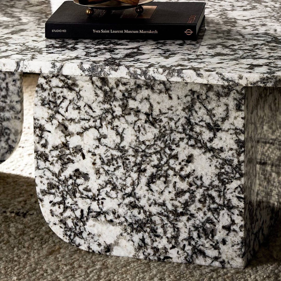 Lincoln Rectangle Coffee Table - Speckled Black Marble