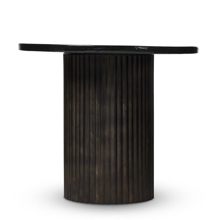 Lucas End Table - Smoked Black Cast Glass