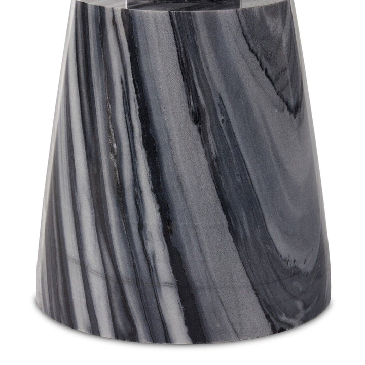 Porter End Table - Ebony Marble Solid