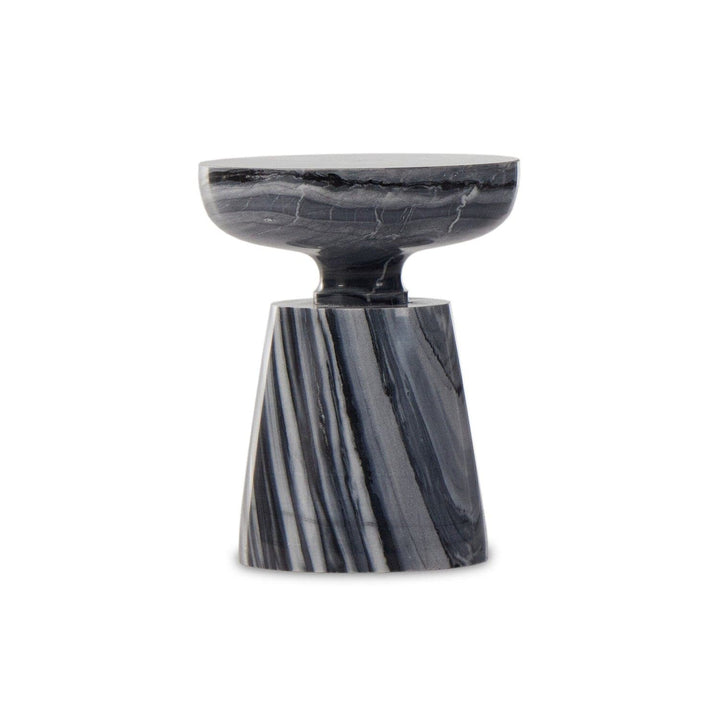 Porter End Table - Ebony Marble Solid