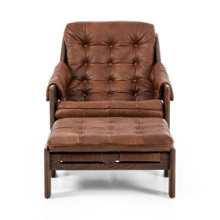 Langston Chair With Ottoman - Heirloom Sienna