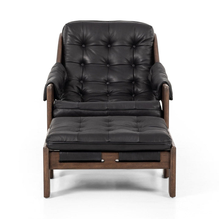 Langston Chair With Ottoman - Heirloom Black