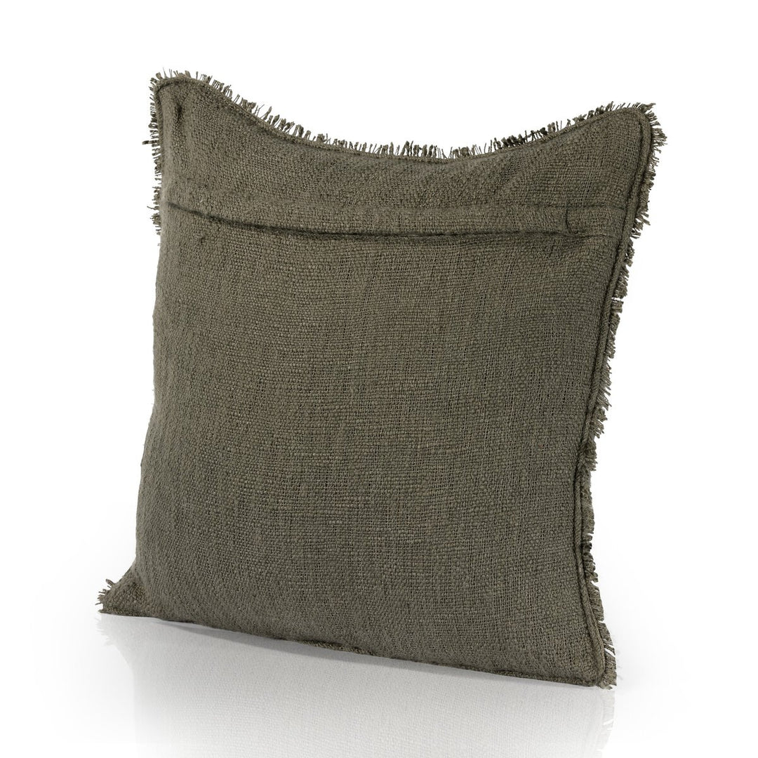 Sharp Outdoor Pillow - Textured Olive - 20"X20" - Cover + Insert