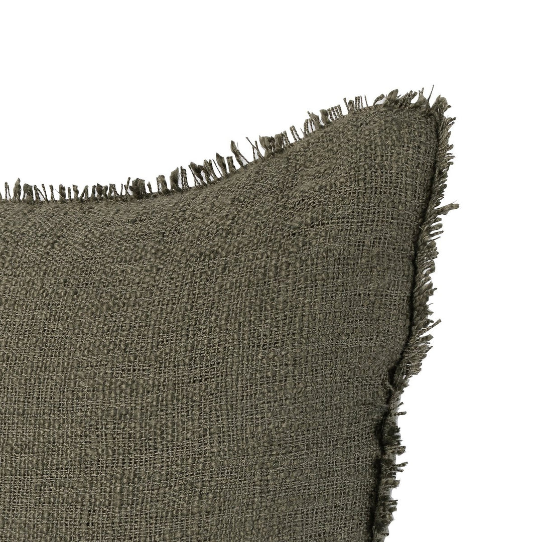 Sharp Outdoor Pillow - Textured Olive - 20"X20" - Cover + Insert