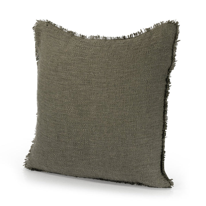 Sharp Outdoor Pillow - Textured Olive - 20"X20" - Cover + Insert