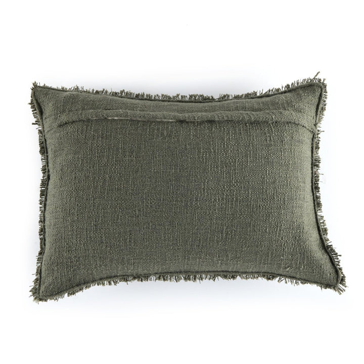 Sharp Outdoor Pillow - Textured Olive - 16"X24" - Cover + Insert