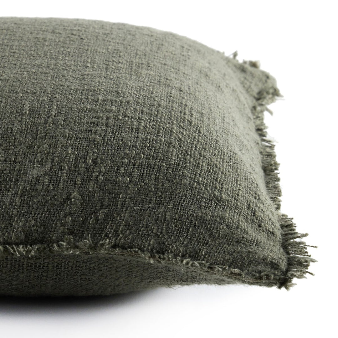 Sharp Outdoor Pillow - Textured Olive - 16"X24" - Cover + Insert