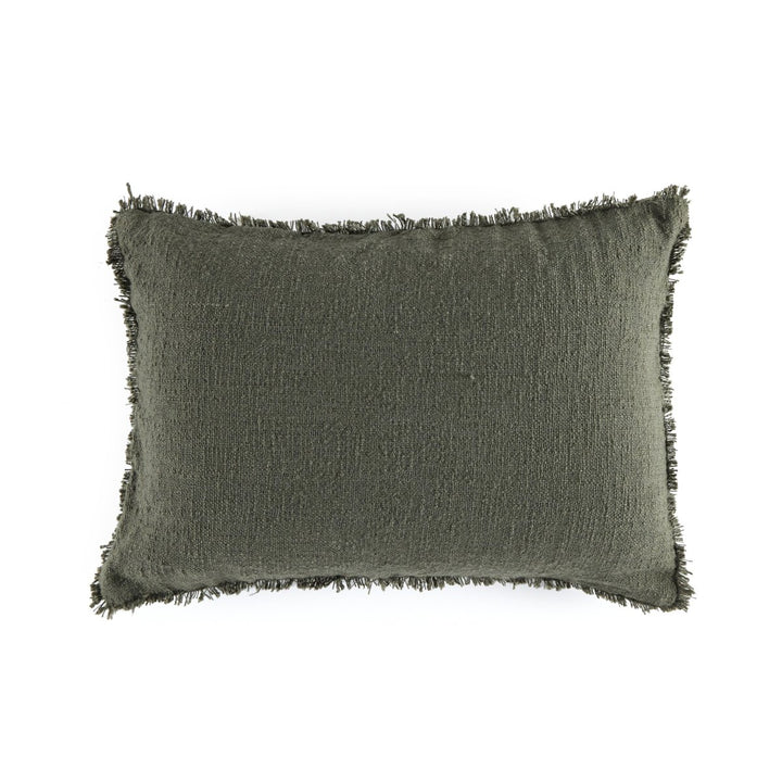 Sharp Outdoor Pillow - Textured Olive - 16"X24" - Cover + Insert