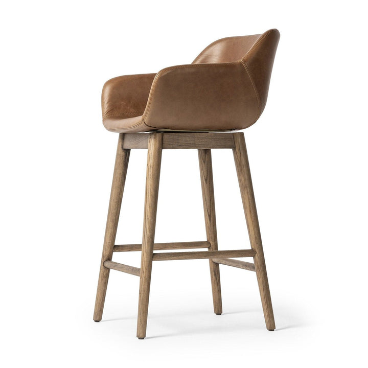 Madeline Swivel Counter Stool - Sonoma Chestnut