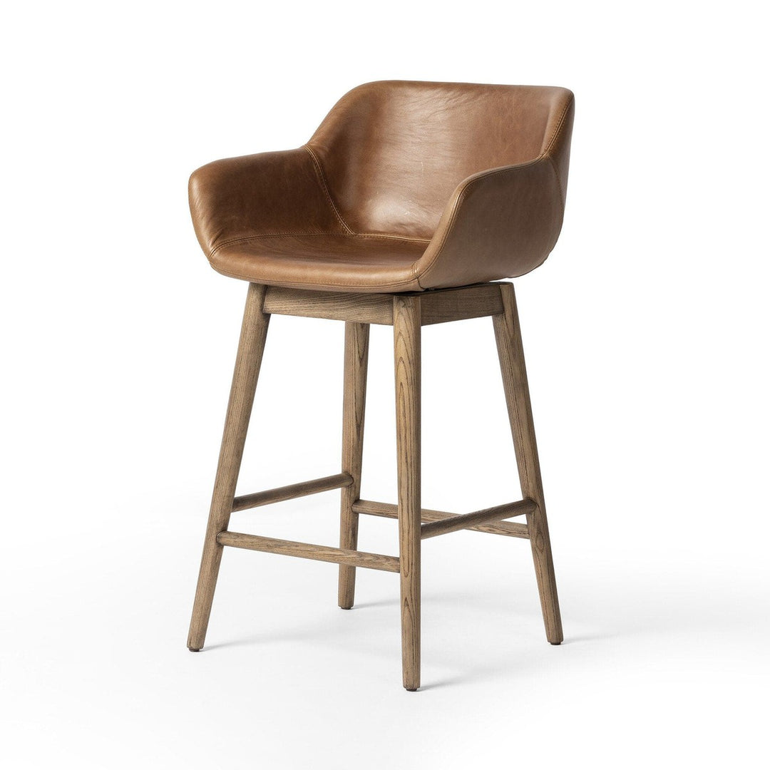 Madeline Swivel Counter Stool - Sonoma Chestnut