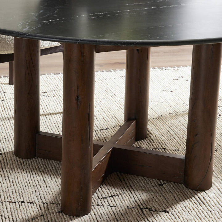 Kieran Dining Table - Black Marble