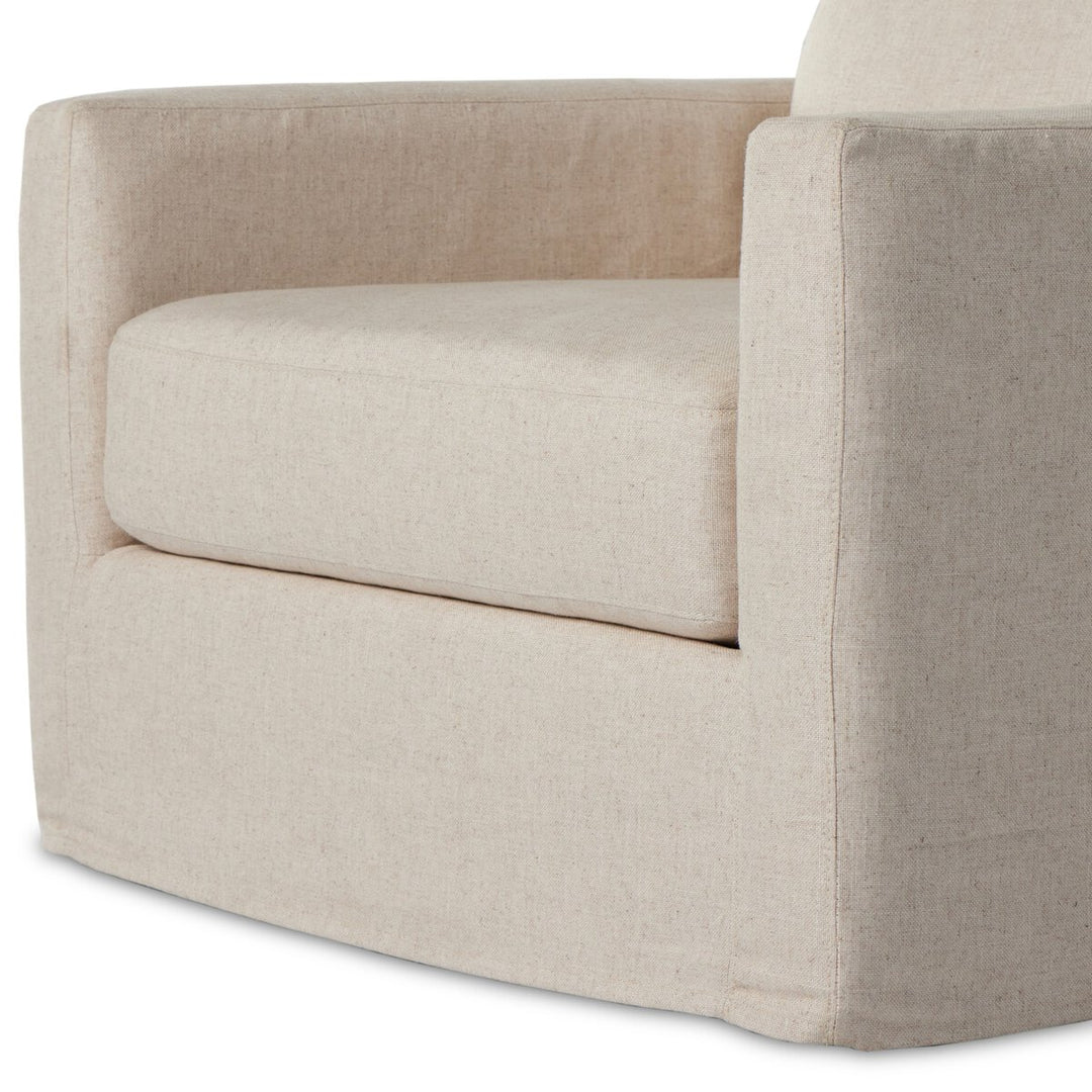 Princeton Slipcover Swivel Chair - Evere Cream