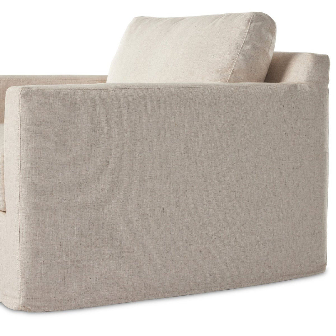 Princeton Slipcover Swivel Chair - Evere Cream