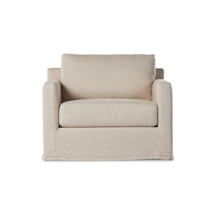 Princeton Slipcover Swivel Chair - Evere Cream