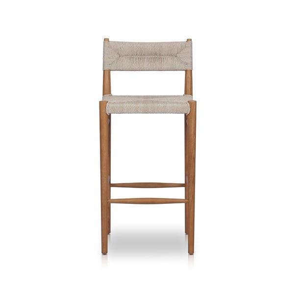 Lomas Outdoor Stool - Natural Teak-Four Hands-FH-237996-002-Stools & OttomansCounter-5-France and Son