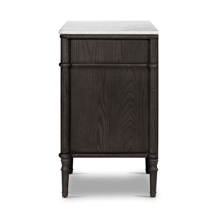 Langley 6 Drawer Dresser - Distressed Black Oak