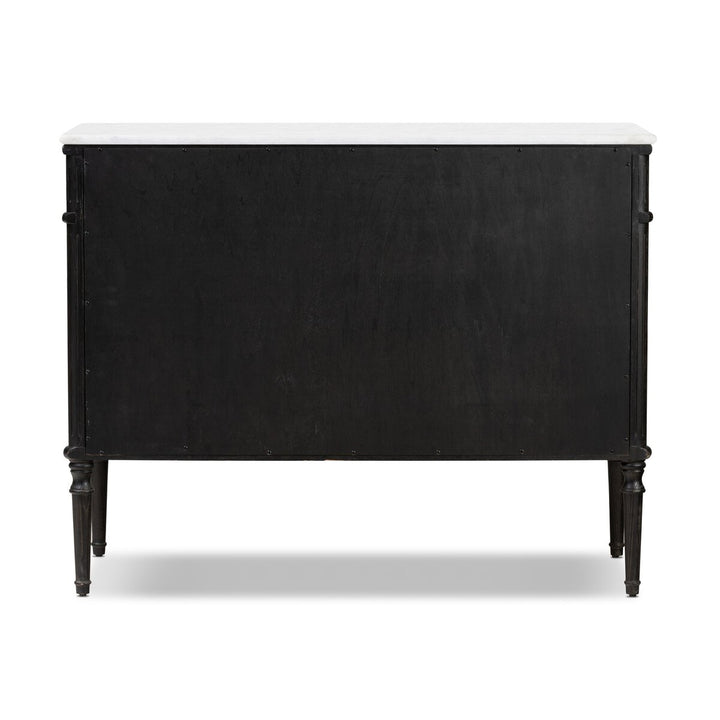 Marseille Chest - Distressed Black Oak W/ Polished White