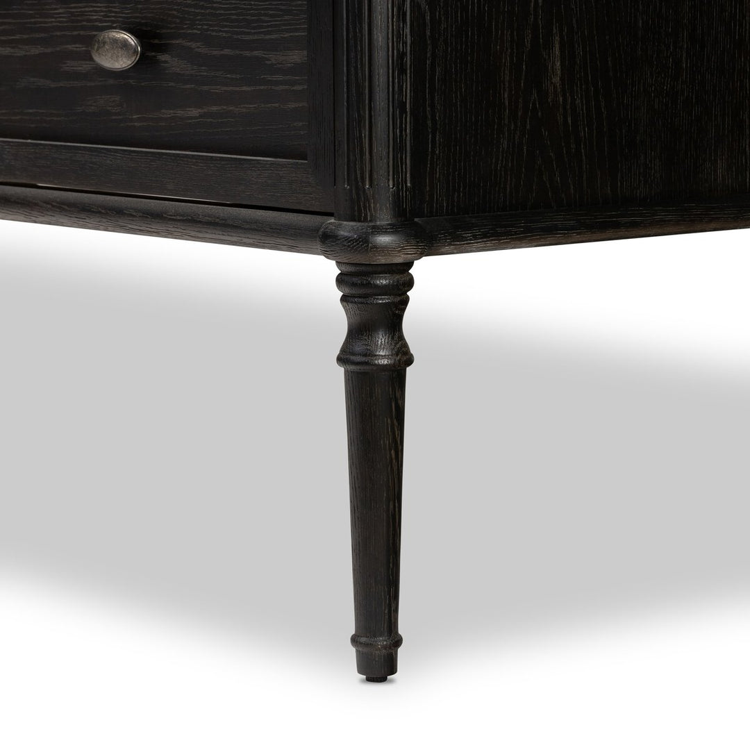 Marseille Chest - Distressed Black Oak W/ Polished White