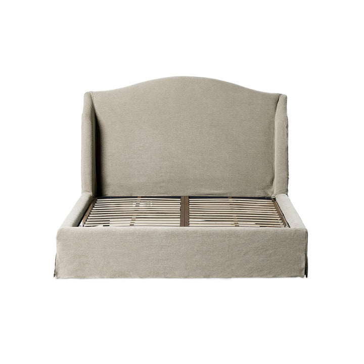 Cheryl Slipcover Bed - Queen - Broadway Stone