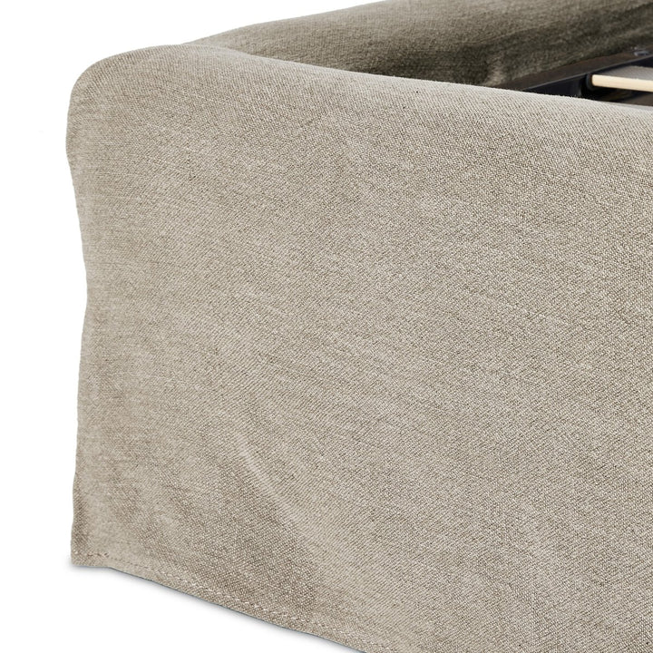 Cheryl Slipcover Bed - King - Broadway Stone