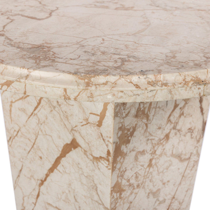 Everett End Table - Desert Taupe Marble