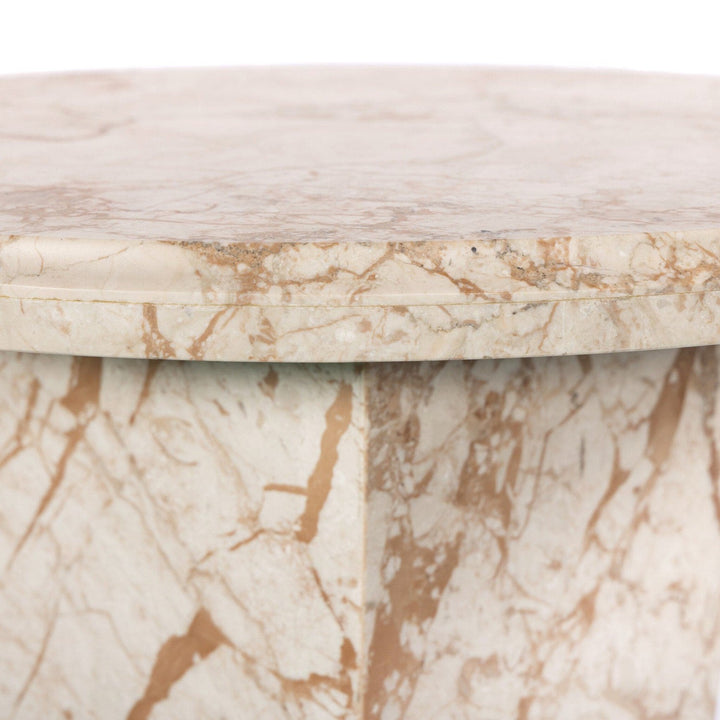 Everett End Table - Desert Taupe Marble