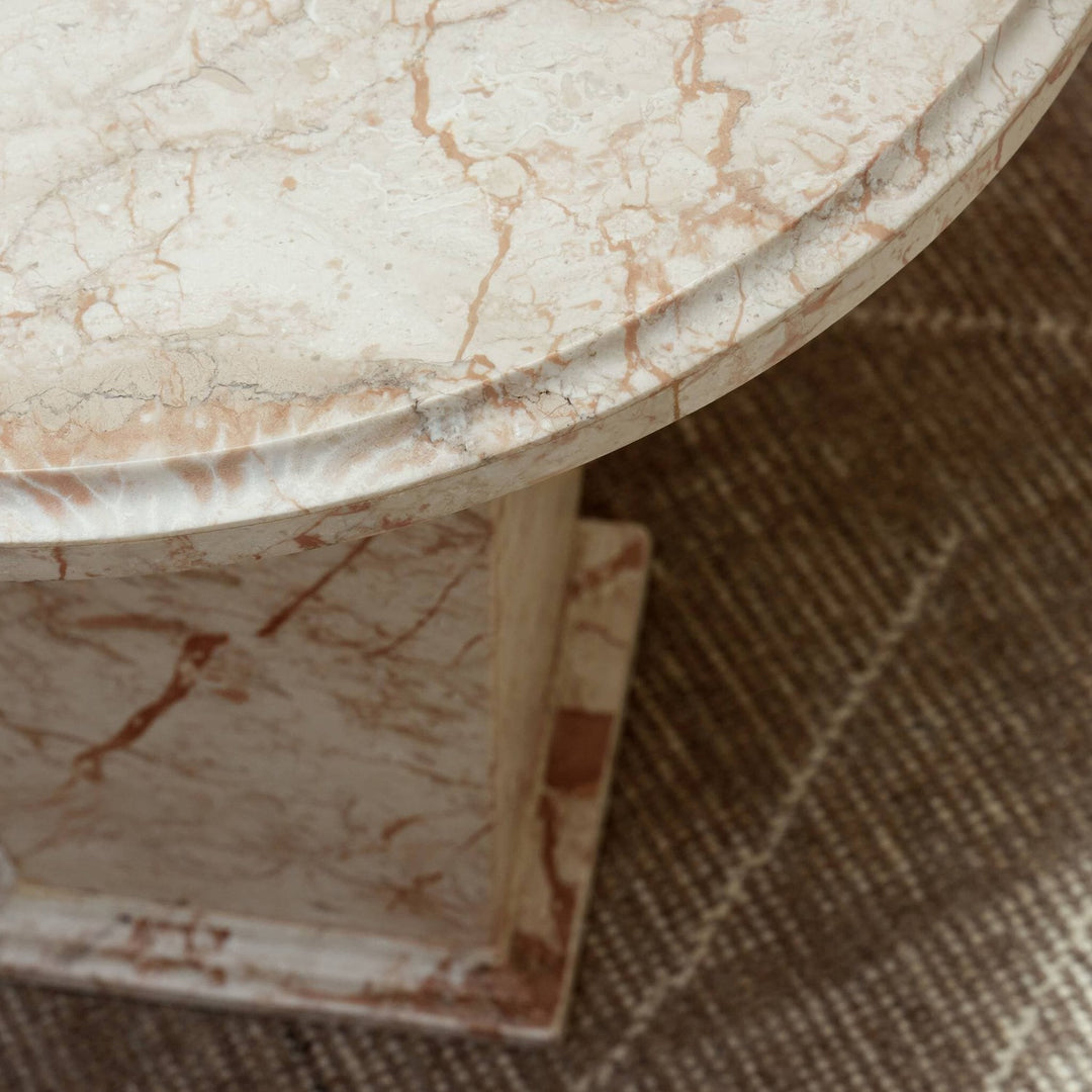 Everett End Table - Desert Taupe Marble