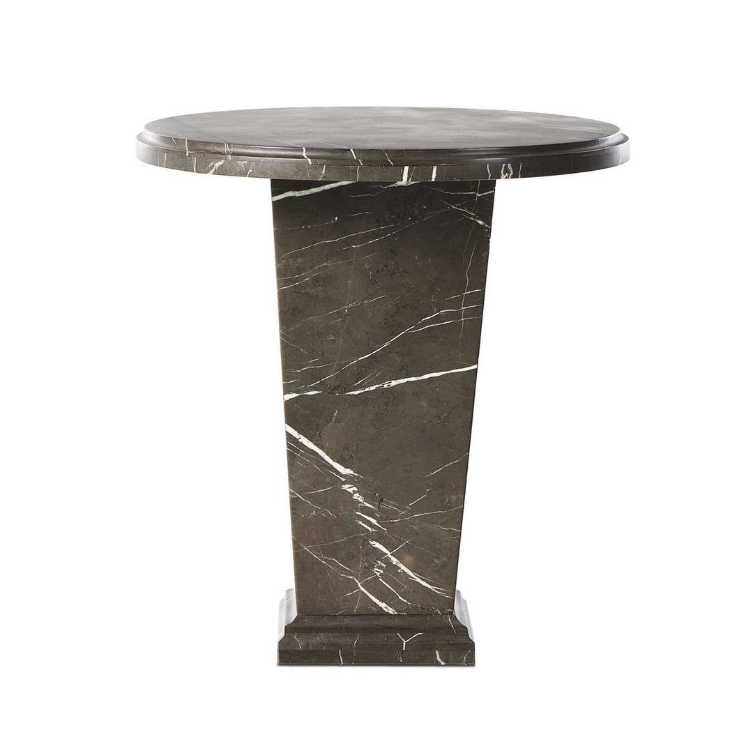 Ezra End Table - Grey Italian Marble