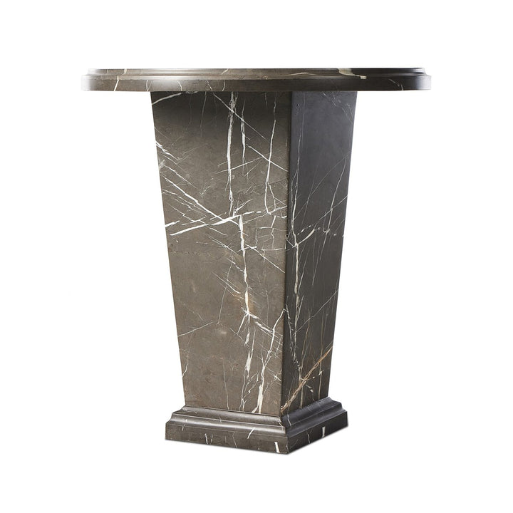 Ezra End Table - Grey Italian Marble