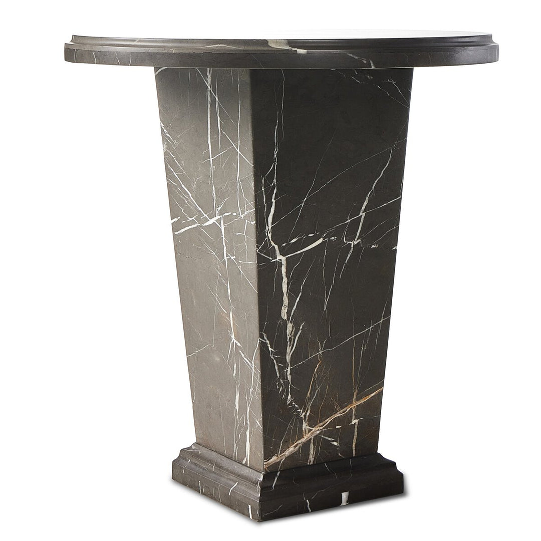 Ezra End Table - Grey Italian Marble