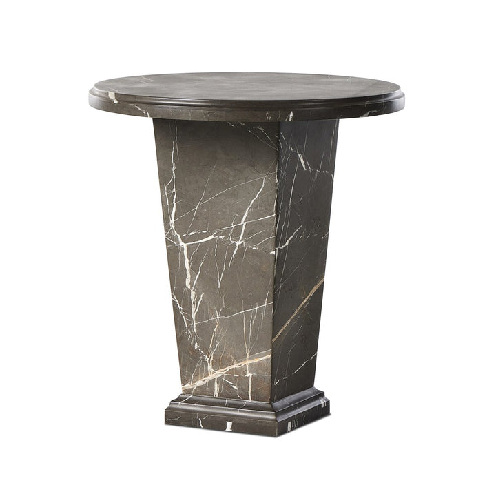 Ezra End Table - Grey Italian Marble