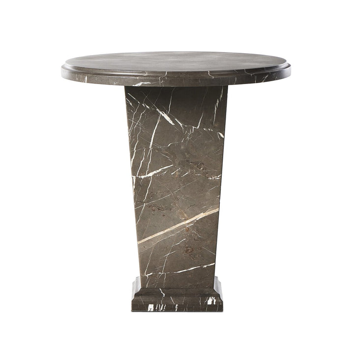 Ezra End Table - Grey Italian Marble