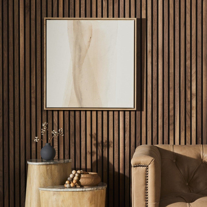 Gentle Waves Triptych by Jess Engle - Vertical Grain White Oak Floater