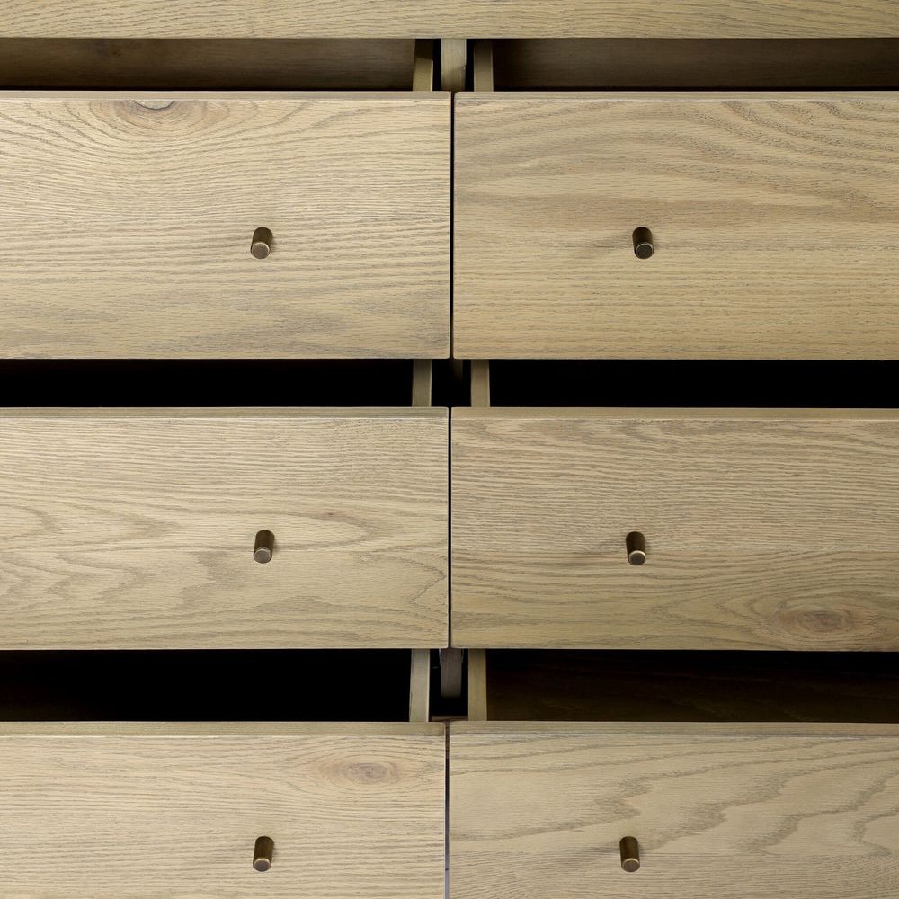Torrington 6 Drawer Dresser - Sandy Oak Resawn