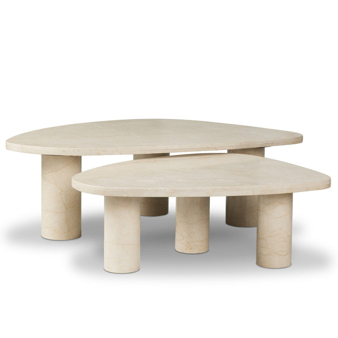 Noah Coffee Table Set - Cream Marble