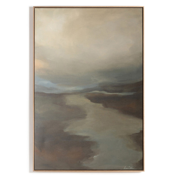 Coastal Fog II by Lauren Fuhr - Vertical Grain White Oak Floater