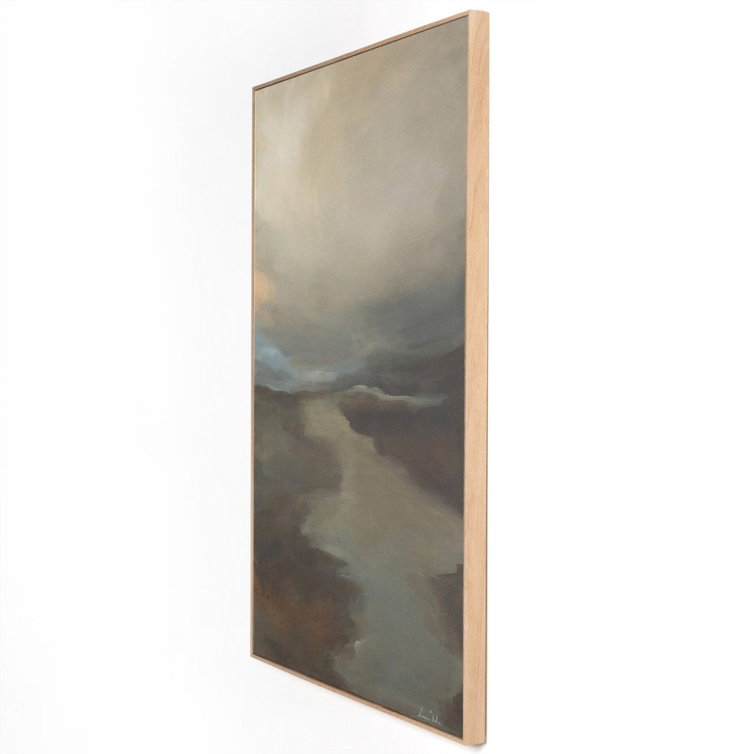 Coastal Fog II by Lauren Fuhr - Vertical Grain White Oak Floater