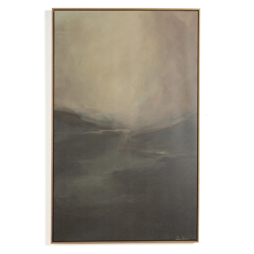 Fog I By Lauren Fuhr - Vertical Grain White Oak Floater - 40.5"X60"