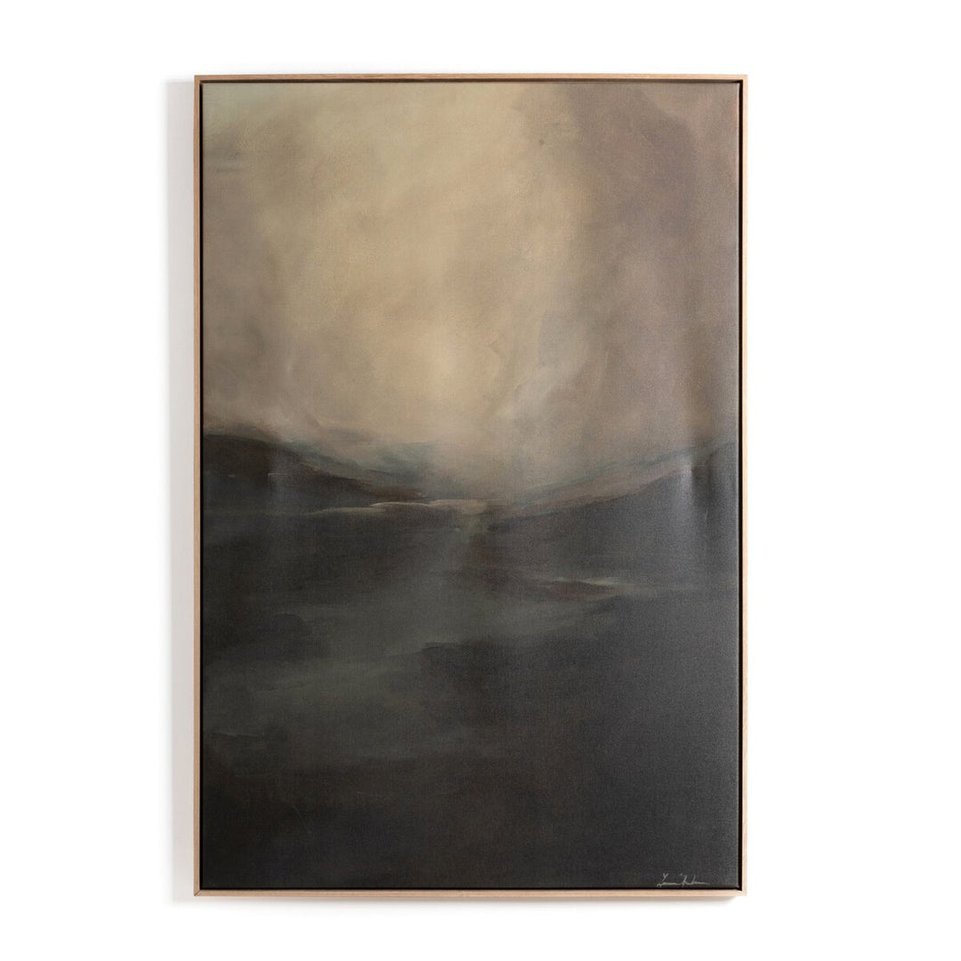 Fog I By Lauren Fuhr - Vertical Grain White Oak Floater - 20"X30"