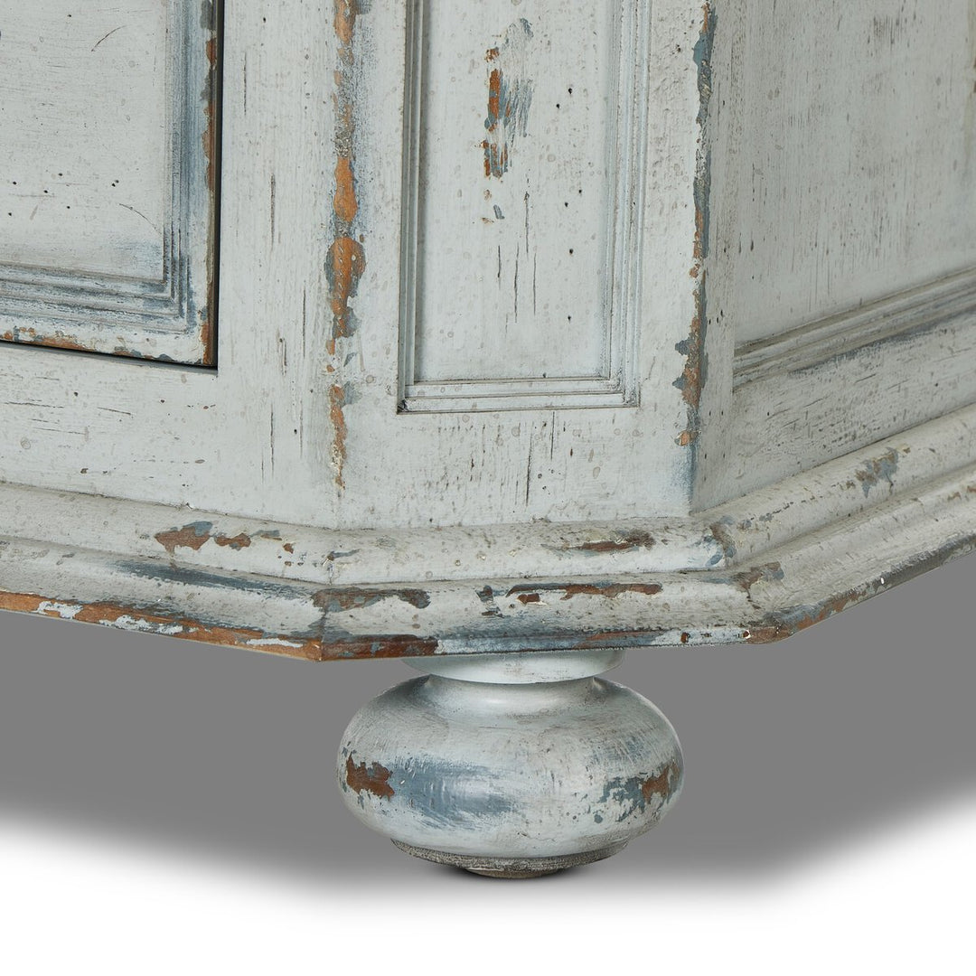 The "You Will Need Many Hinges" Cabinet - Distressed Grey Blue