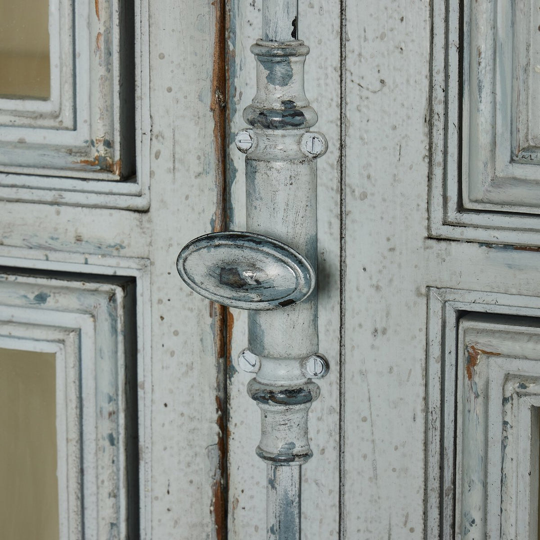 The "You Will Need Many Hinges" Cabinet - Distressed Grey Blue