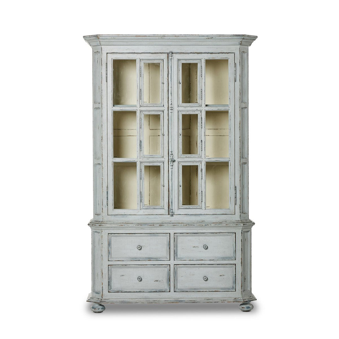 The "You Will Need Many Hinges" Cabinet - Distressed Grey Blue