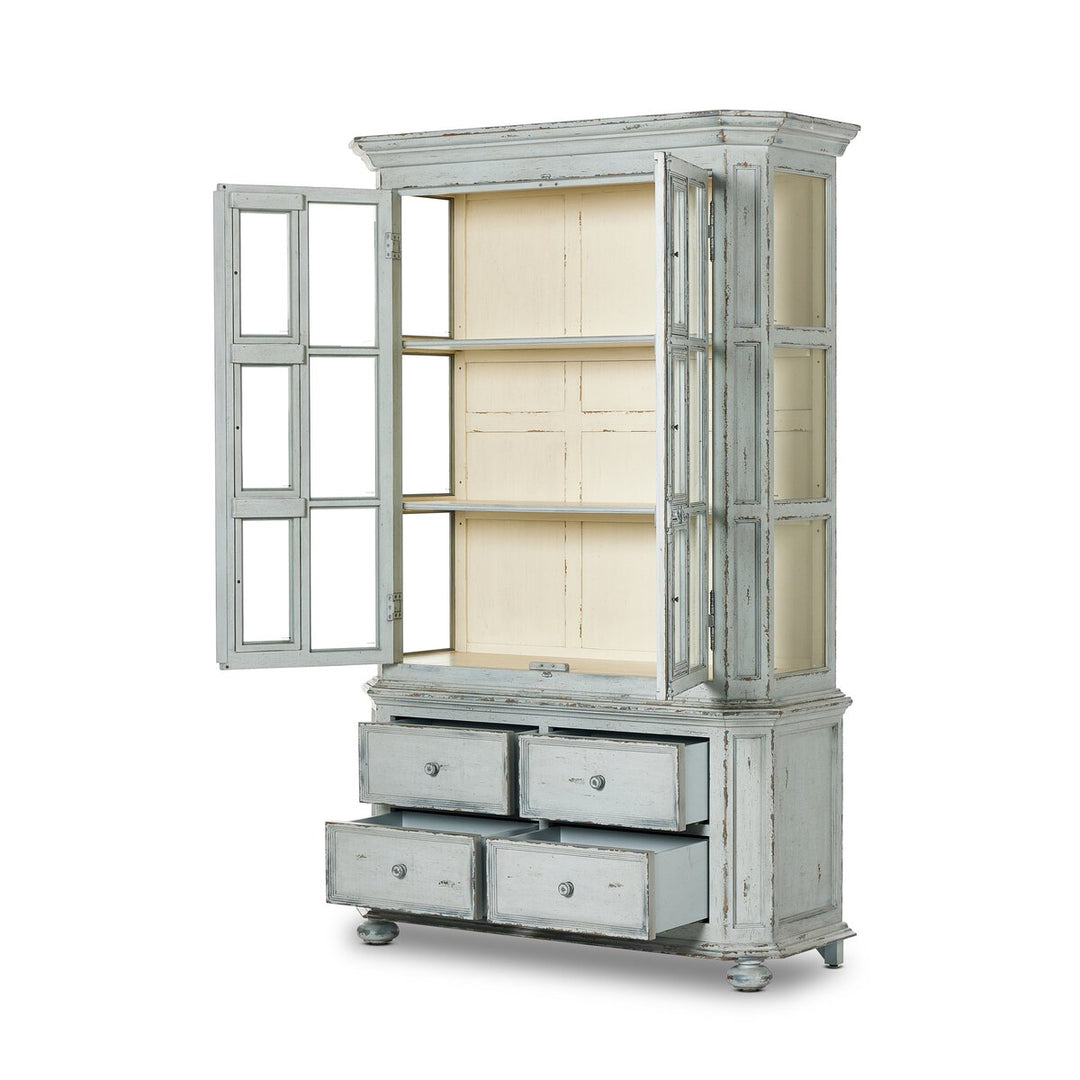 The "You Will Need Many Hinges" Cabinet - Distressed Grey Blue