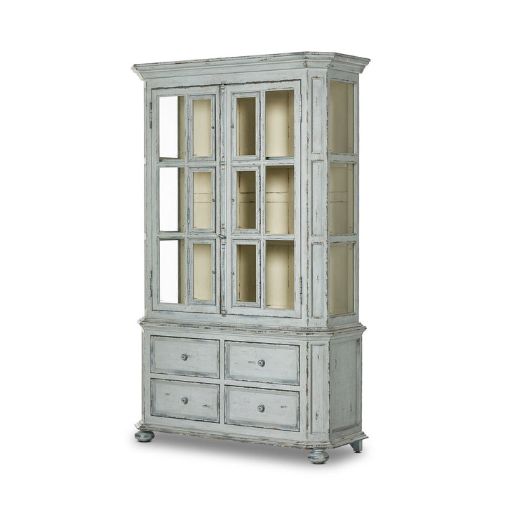 The "You Will Need Many Hinges" Cabinet - Distressed Grey Blue