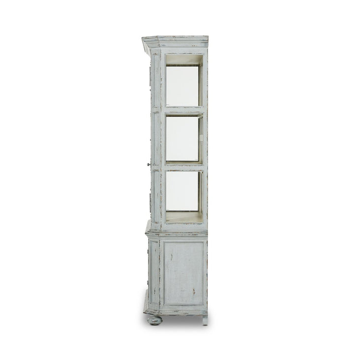 The "You Will Need Many Hinges" Cabinet - Distressed Grey Blue