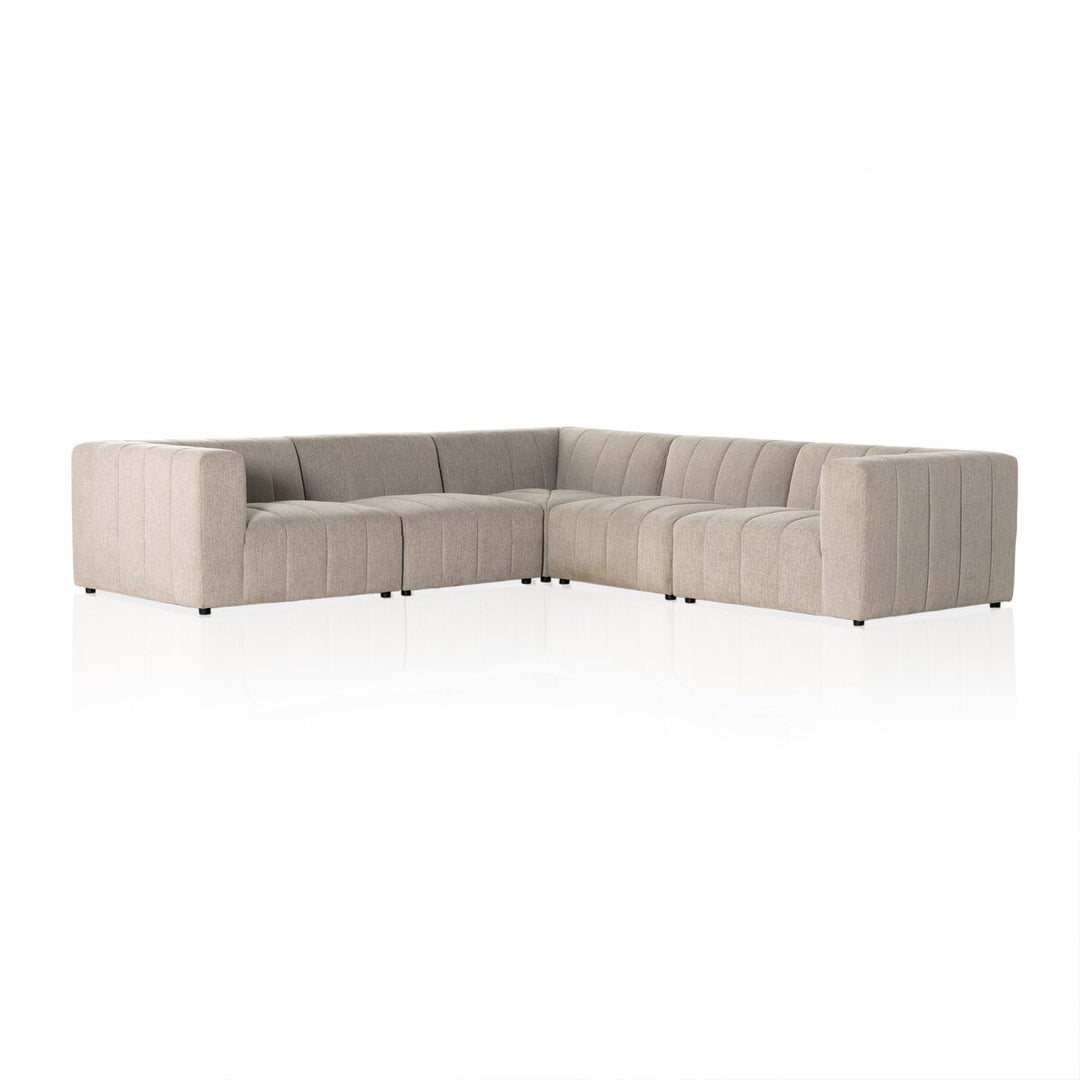 Ashford Channeled 5-Piece Sectional - 5-Piece Sectional - Napa Sandstone