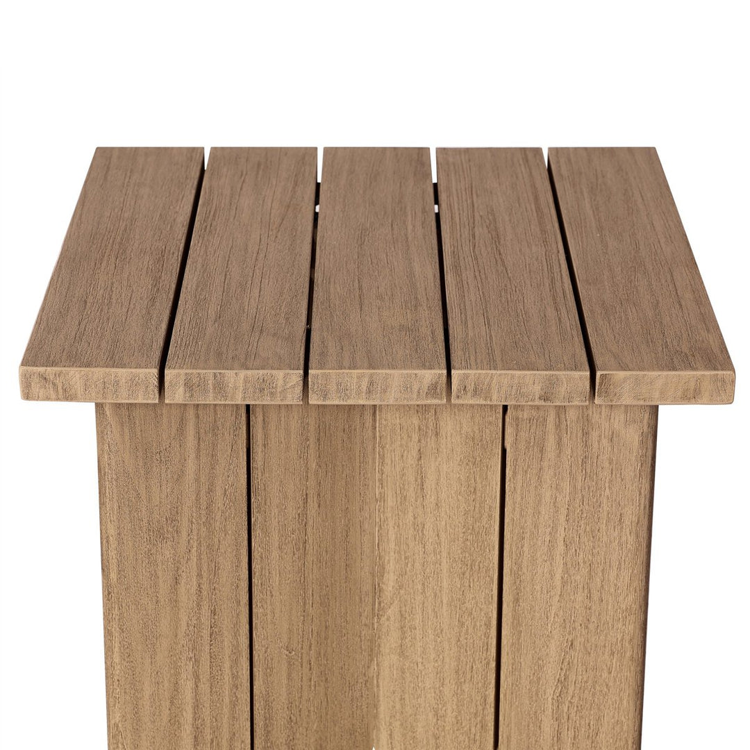 Odette Outdoor End Table - Washed Brown