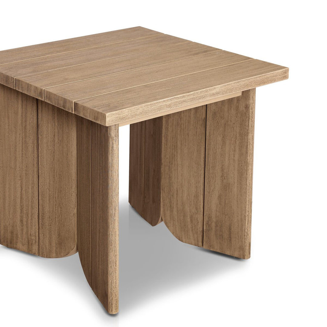 Odette Outdoor End Table - Washed Brown